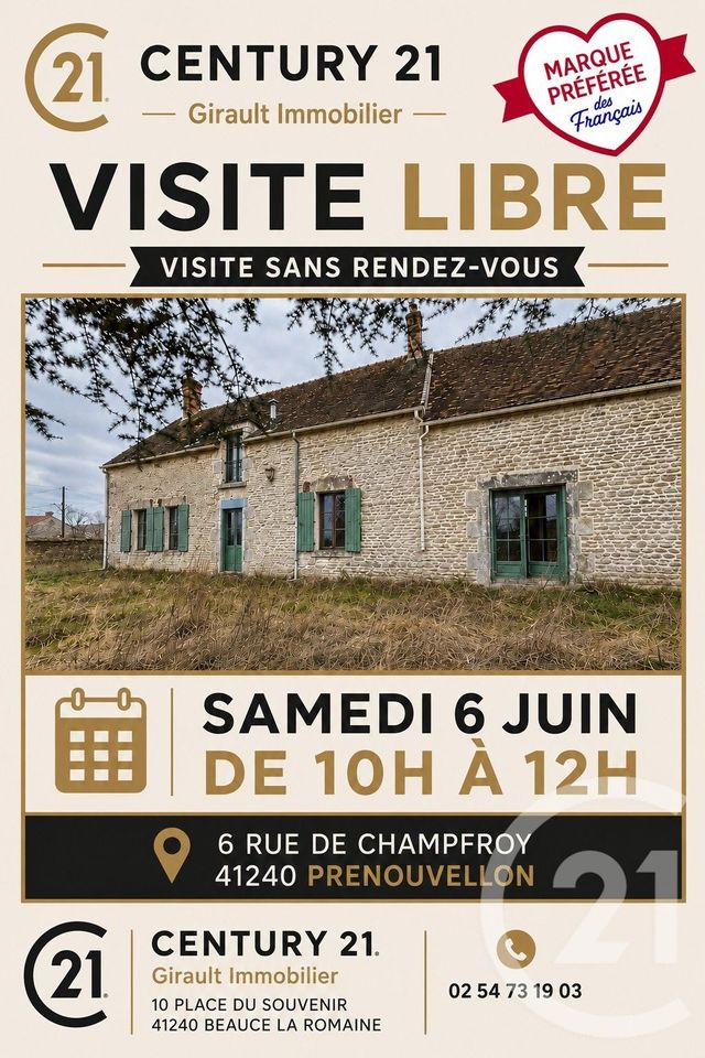 maison à vendre - 5 pièces - 117.0 m2 - BEAUCE LA ROMAINE - 41 - CENTRE - Century 21 Girault Immobilier